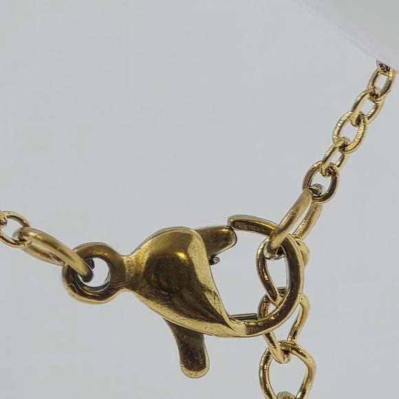 N0021 Brandnew Elegant Gold Clover Two In One Open Pendant Necklace - Picture 8 of 12